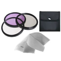 Canon XA30 High Grade Multi-Coated, Multi-Threaded, 3 Piece Lens Filter Kit (58mm) Made By Optics + Nw Direct Microfiber Cleaning Cloth.