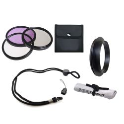 GoPro HERO3+ High Grade Multi-Coated, Multi-Threaded, 3 Piece Lens Filter Kit (37mm) + Lens/Filter Ring + Krusell Multidapt Neck Strap + Nw Direct Microfiber Cleaning Cloth