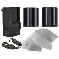 Panasonic Lumix DMC-FZ28 High Capacity Batteries (2 Units) + AC/DC Travel Charger + Nw Direct Microfiber Cleaning Cloth.