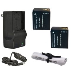 Panasonic Lumix DMC-GF6 'Intelligent' Batteries (2 Units) + AC/DC Travel Charger + Nw Direct Microfiber Cleaning Cloth.