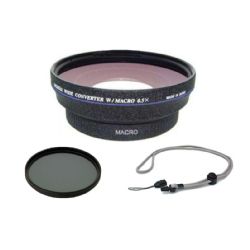 Nikon Coolpix P7800 (High Definition) 0.5x Wide Angle Lens With Macro + 67mm Circular Polarizing Filter + Stepping Ring 40.5-52 + Krusell Multidapt Neck Strap (Black Finish)