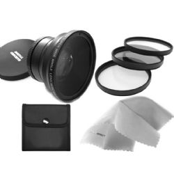 Nikon Coolpix P530 0.43X High Definition Super Wide Angle Lens w/ Macro + Lens/Filter Adapter Rings + 67mm 3 Piece Filter Kit +  Nw Direct Micro Fiber Cleaning Cloth