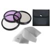 Canon XA30 High Grade Multi-Coated, Multi-Threaded, 3 Piece Lens Filter Kit (58mm) Made By Optics + Nw Direct Microfiber Cleaning Cloth.